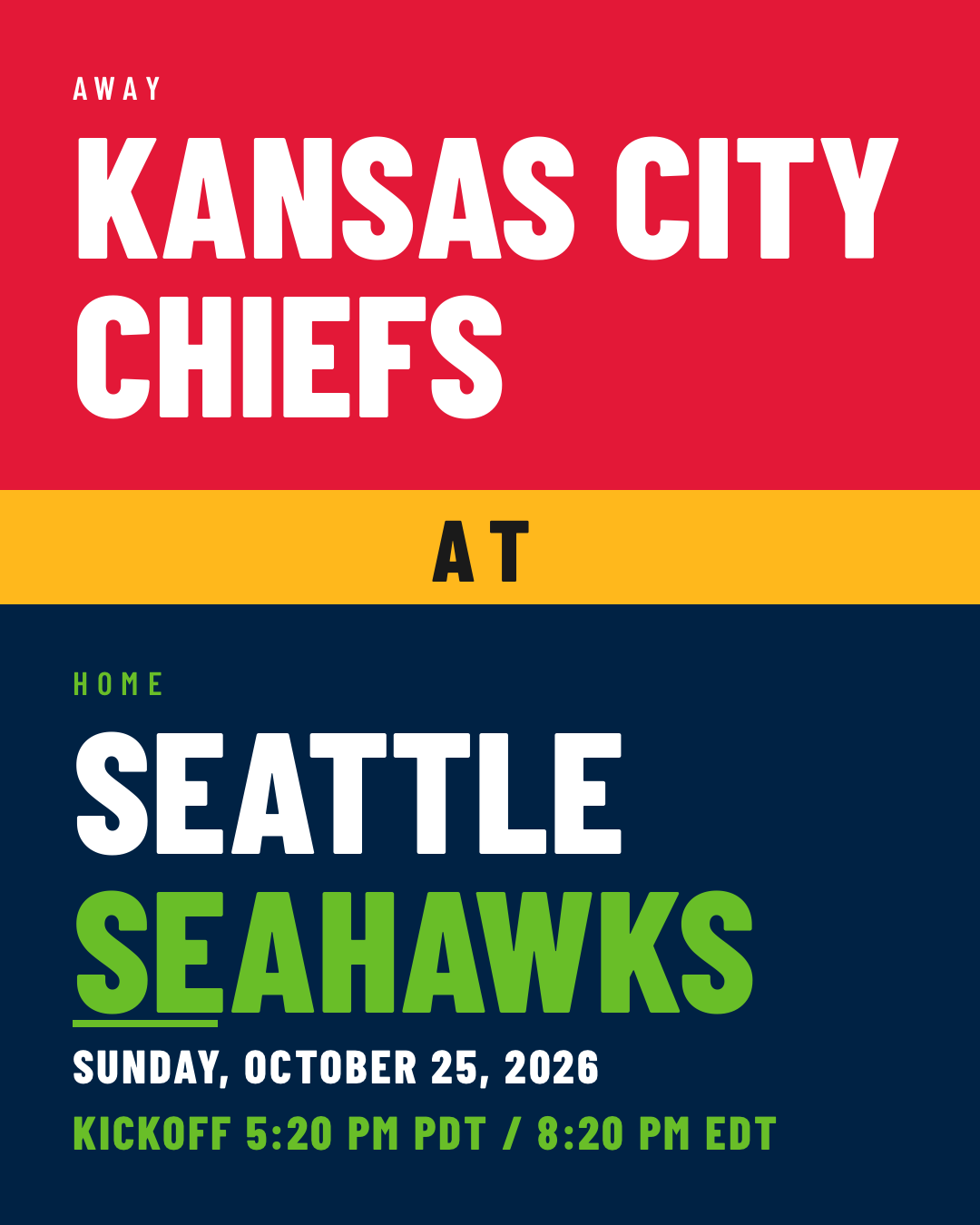 Game day flyer